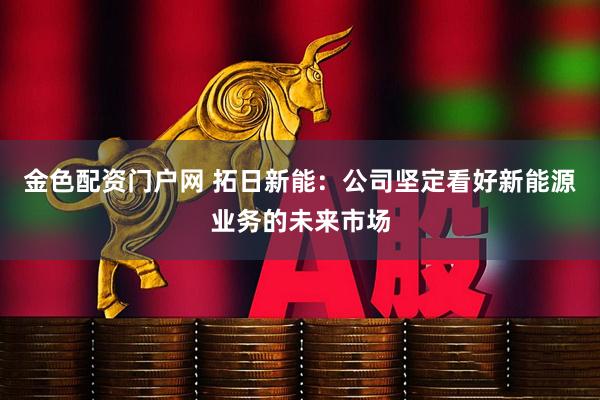 金色配资门户网 拓日新能：公司坚定看好新能源业务的未来市场